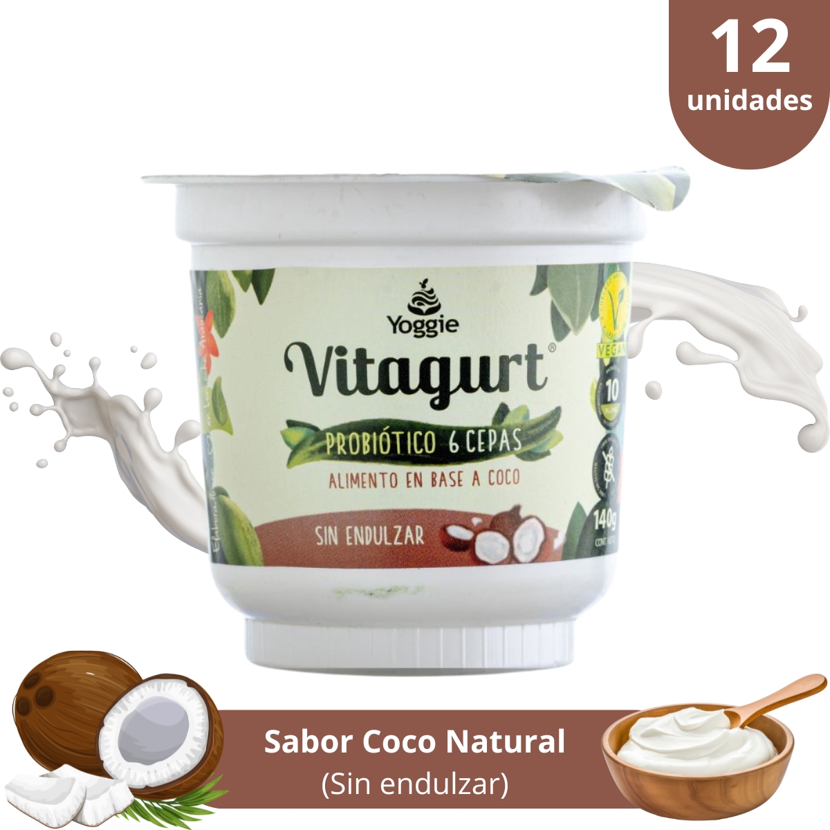 Vitagurt coco natural yogurt vegano de coco
