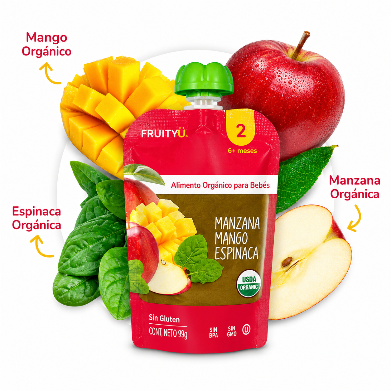 FruityU manzana mango espinaca
